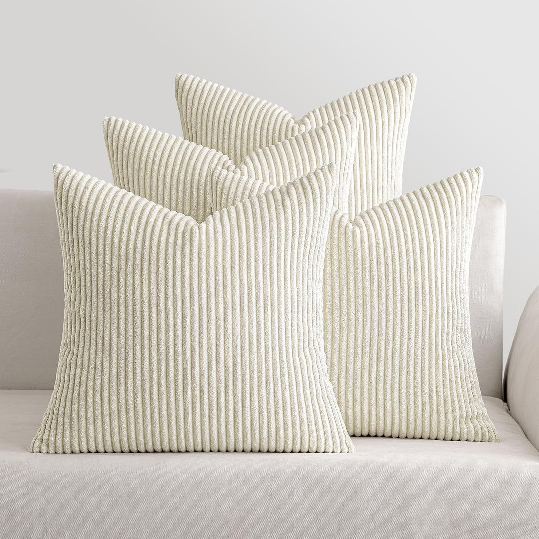 MIULEE Weihnachten 4er Set Kissenbezüge Kord Kissenhülle Dekorative Kissenbezug Sofakissen Couchkiss