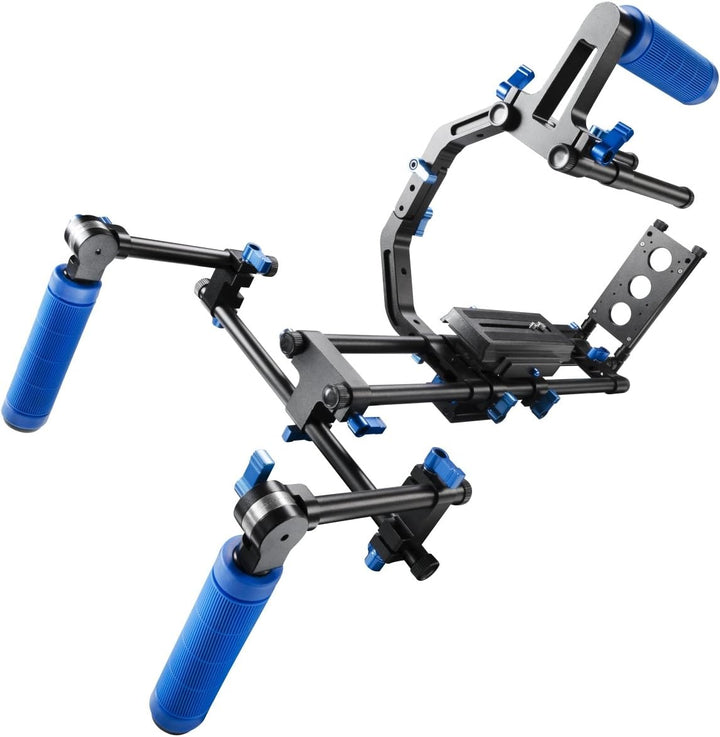 Walimex Pro 20018 Professional Video Set inkl. Video Rig Director III, Follow Fokus Quickstop Schärf