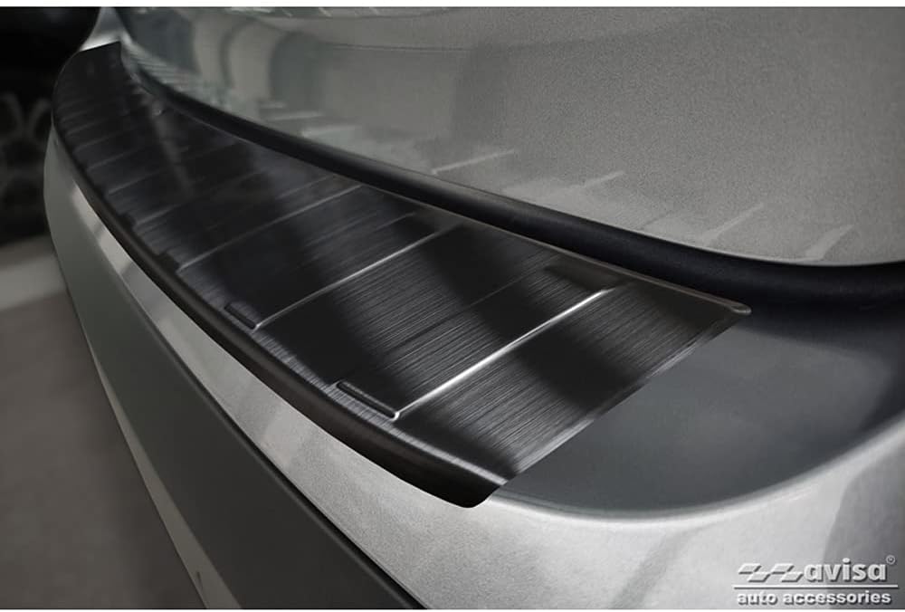Avisa Schwarz Edelstahl Heckstossstangenschutz kompatibel mit Citroën C4/e-C4 III 2020- 'Ribs'