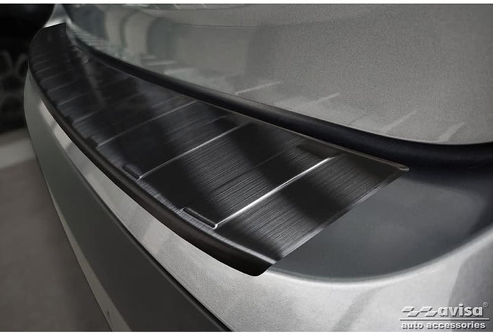 Avisa Schwarz Edelstahl Heckstossstangenschutz kompatibel mit Citroën C4/e-C4 III 2020- 'Ribs'