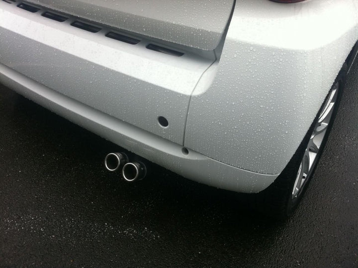 CARTUNER® Auspuffblende 451 Facelift 2x60mm Edelstahl in Sportauspuff Optik