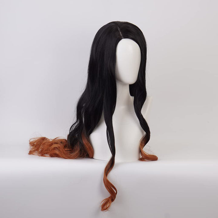 OSIAS Farbverlauf Kamado Nezuko Cosplay Perücke für Frau und Mädchen Kamado Nezuko B, Kamado Nezuko