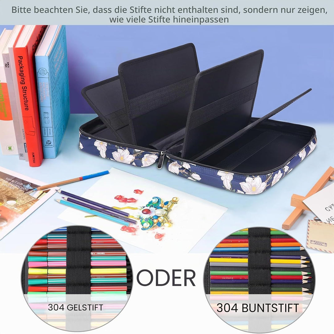 BOMKEE Federmäppchen Grosse, 304 Schlitze Etui Stifte Schule Federmappe Federtasche Maeppchen Mäppch