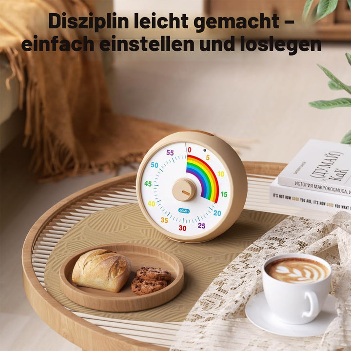 Visueller Timer für Kinder, 60-Minuten Countdown für Klassenzimmer Büro Küche, Schreibtisch Timer Ki