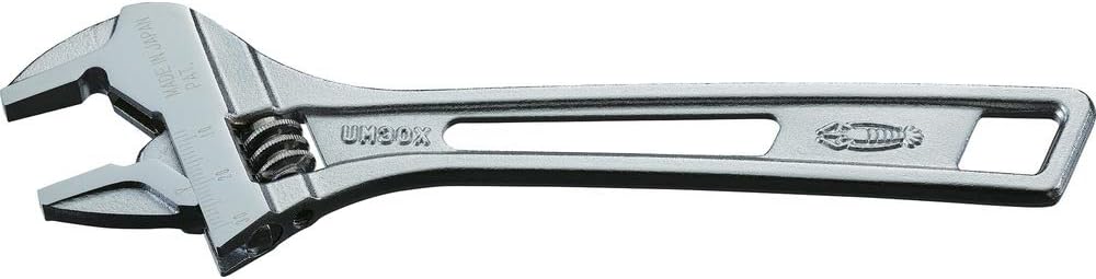 200mm (7.9") Light Weight Adjustable Wrench (japan import), &#x53E3;&#x958B;&#x304D;(mm):8~30