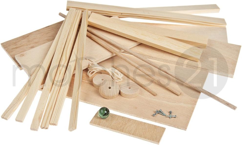 matches21 HOME & HOBBY Labyrinth DIY Holz Bastelset für Kinder ab 12 Jahren Geschicklichkeits-Bausat