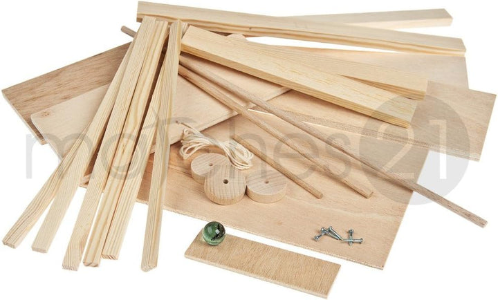 matches21 HOME & HOBBY Labyrinth DIY Holz Bastelset für Kinder ab 12 Jahren Geschicklichkeits-Bausat