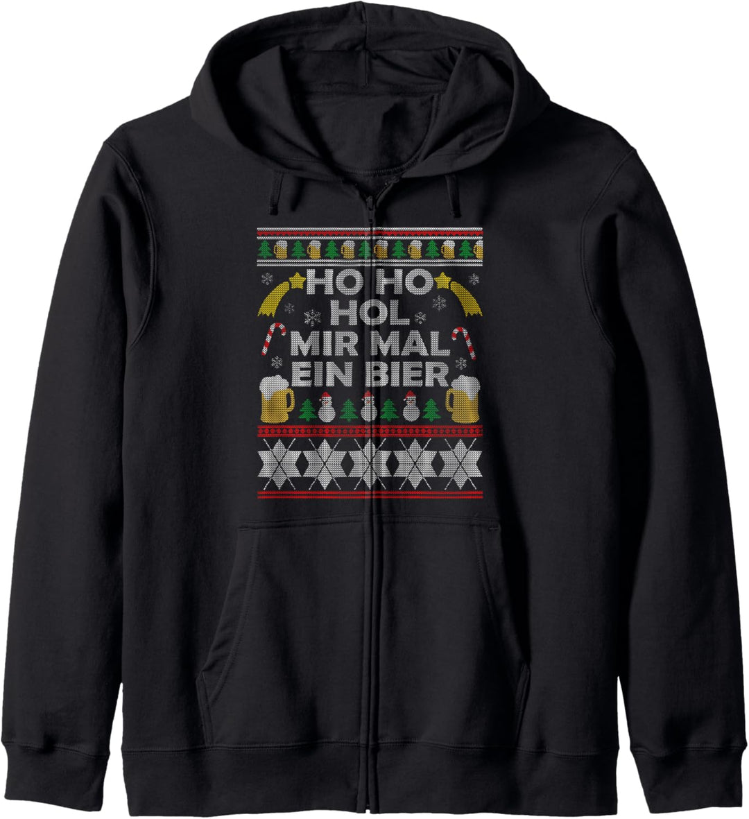HoHoHol mir mal ein Bier Ugly Christmas Outfit Geschenkidee Kapuzenjacke