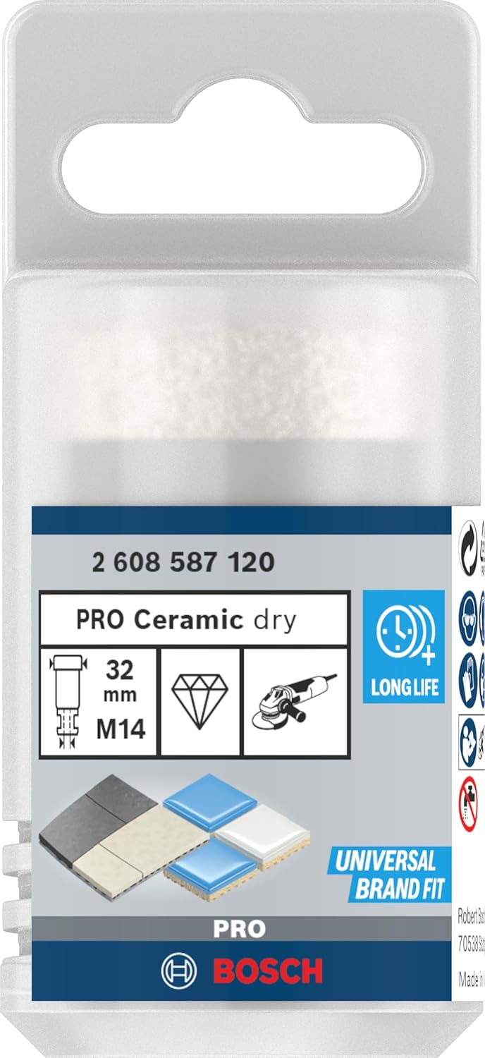 Bosch Professional 1x Diamanttrockenbohrer Dry Speed Best for Ceramic (für Trockenbohren von Hartker