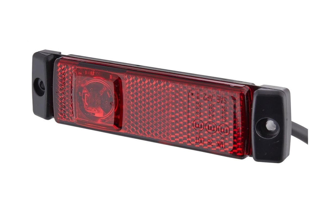 HELLA - Schlussleuchte - LED - 24V - Anbau - Lichtscheibenfarbe: rot - Kabel: 5000mm - links/rechts