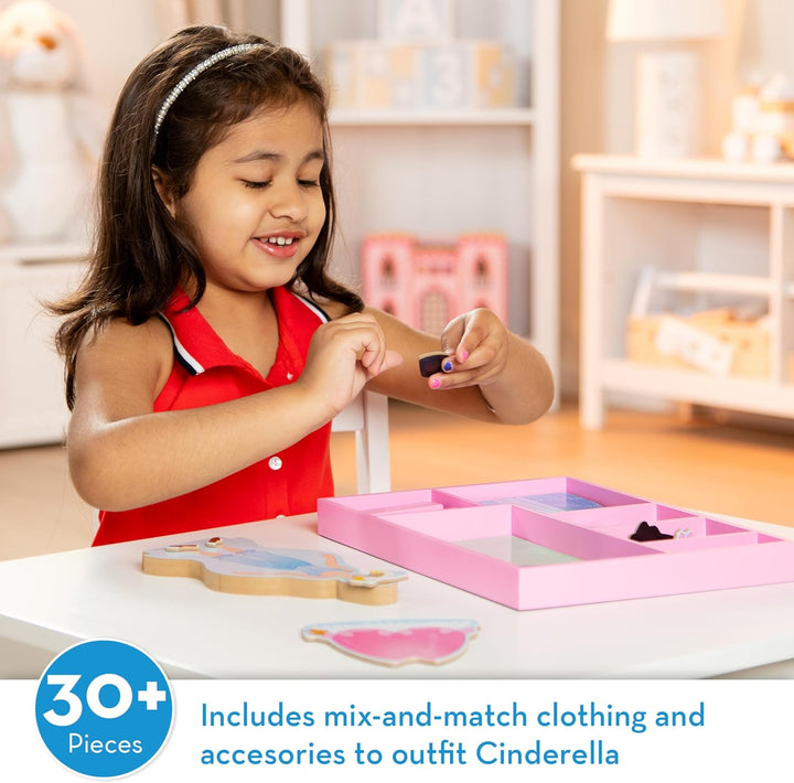 Cinderella Wooden Magnetic Dress-Up Play Set by Melissa & Doug