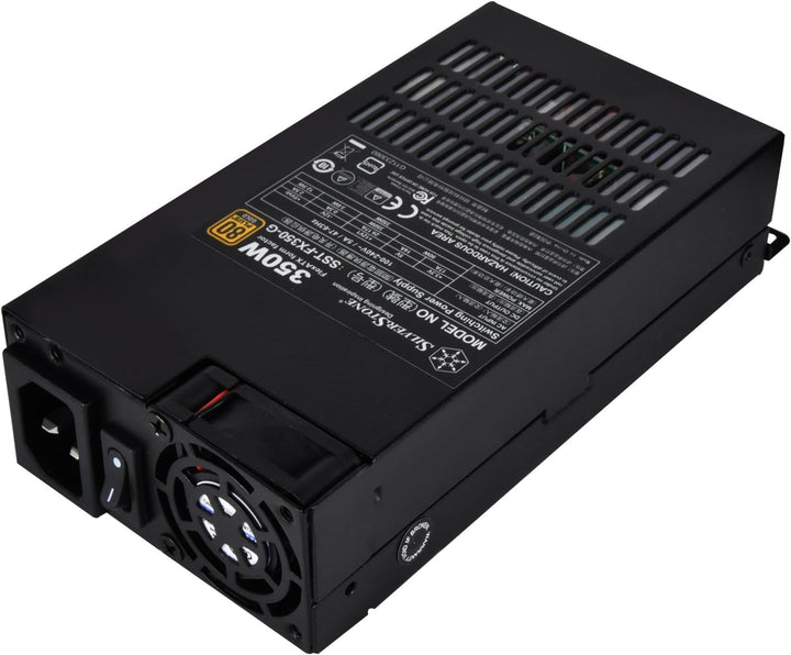 SilverStone SST-FX350-G - Flex Serie, 350W 80 Plus Gold geäuscharmes PC-Netzteil mit 40mm-Lüfter