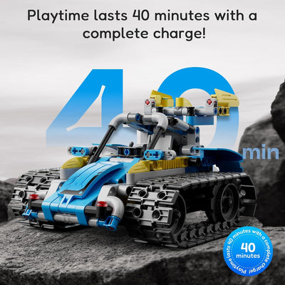 VEPOWER Roboter Kinder für Jungen, 5 in 1 Technik Ferngesteuert Bauspielzeug mit App Programmierbar,