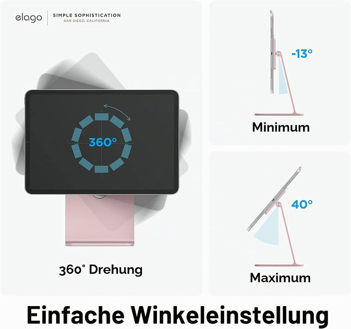 elago Premium Magnetischer Ständer Kompatibel mit iPad Pro 12.9 Zoll [5., 4. Gen], iPad Pro 11 Zoll