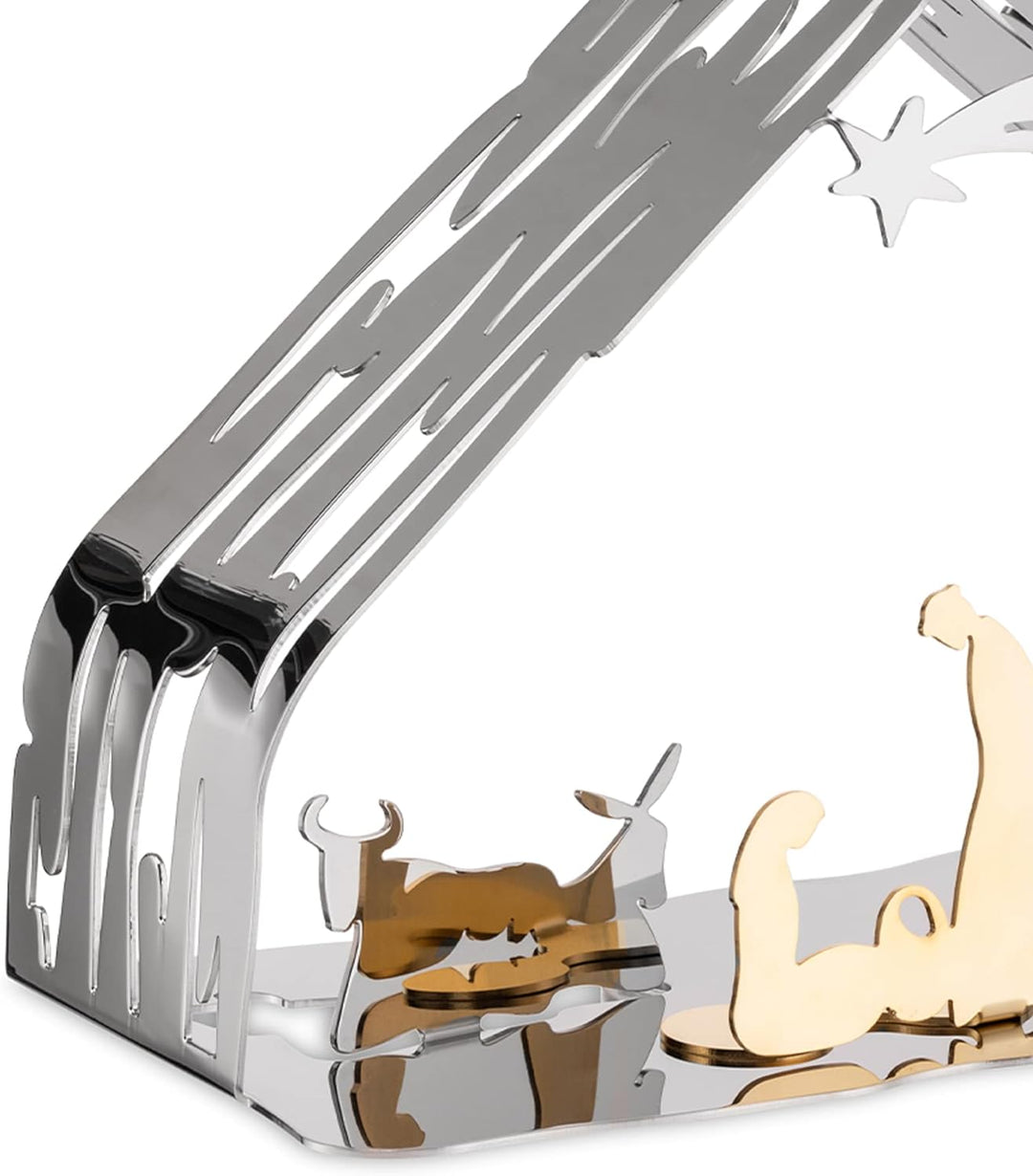 Alessi BM09 Bark Crib Krippe,Edelstahl 18/10, goldenem