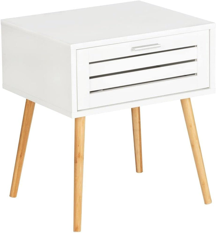 WENKO Beistelltisch Finja mit Schublade, moderner Couchtisch im Scandi Chic, Nachttisch aus hochwert