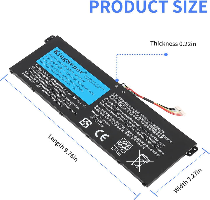 KingSener AP18C8K Laptop Akku für Acer Aspire 5 A514-52 A514-52-58U3 Chromebook 314 C933 Swift 3 SF3