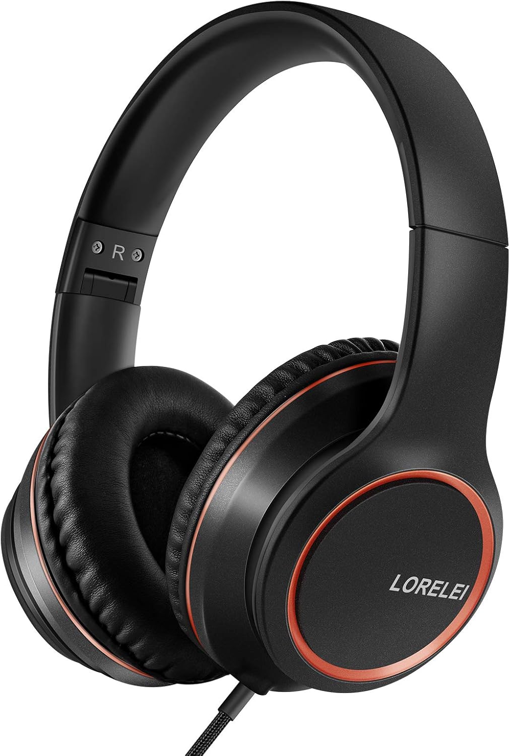 LORELEI X8 Over-Ear-Kopfhörer mit Mikrofon mit 1,45 m verwicklungsfreier Nylonschnur und 3,5-mm-Stec