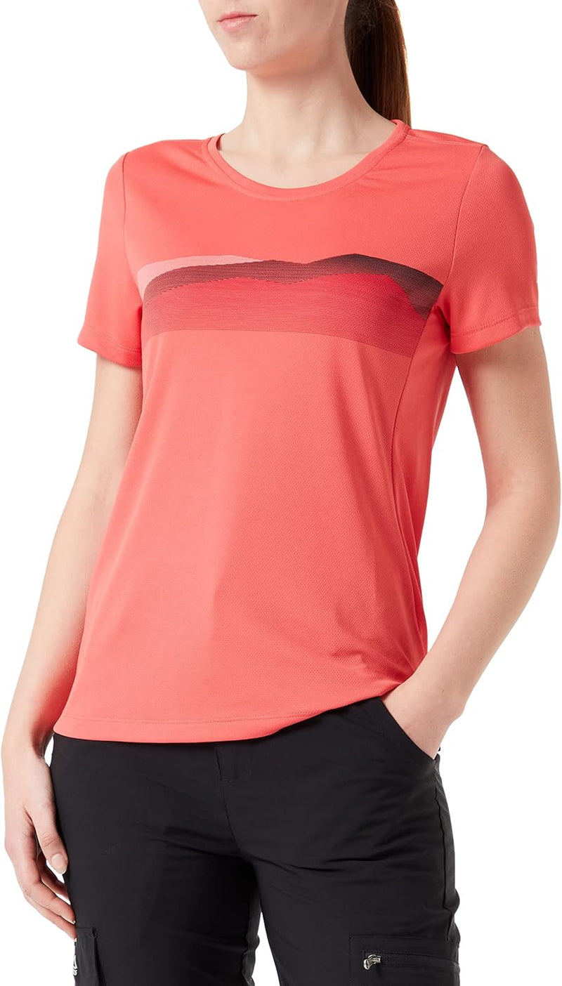 Odlo Damen F-dry Ridgeline_551401 Kurzarm Shirt XS Cayenne, XS Cayenne