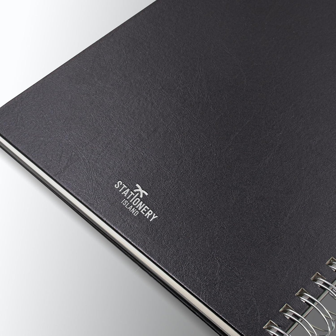 STATIONERY ISLAND A3 Skizzenbuch, 200 g/m² Dickes Papier, Spiralgebundener Zeichenbuch A3 Hardcover,
