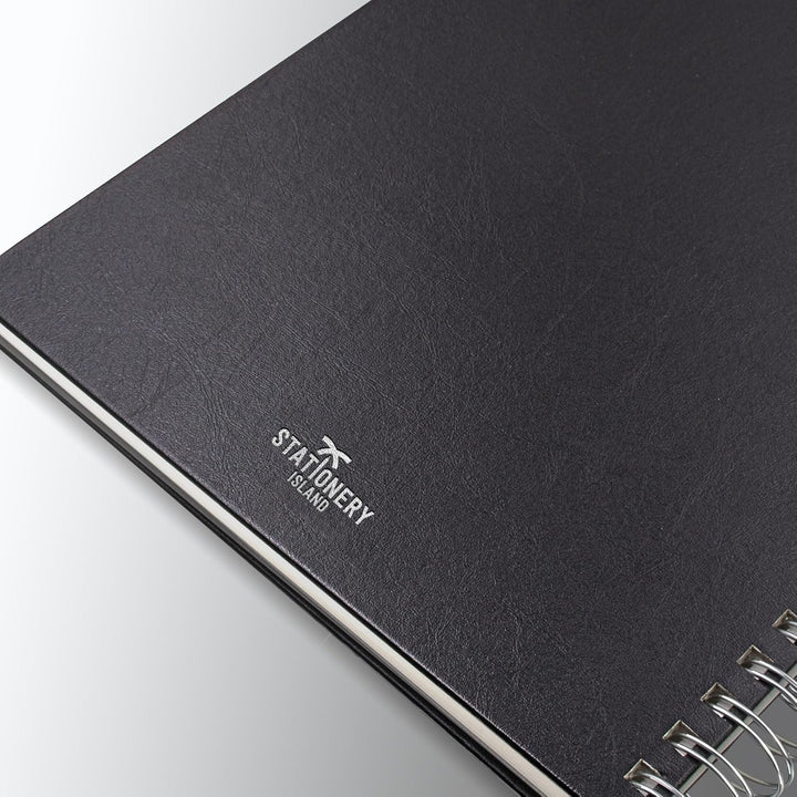 STATIONERY ISLAND A3 Skizzenbuch, 200 g/m² Dickes Papier, Spiralgebundener Zeichenbuch A3 Hardcover,