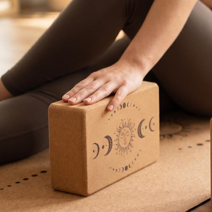 Yoga Blöcke aus Kork | 2er Set | 22,5 x 15 x 7,5 cm | abgerundete Kanten | rutschfest & robust | Yog