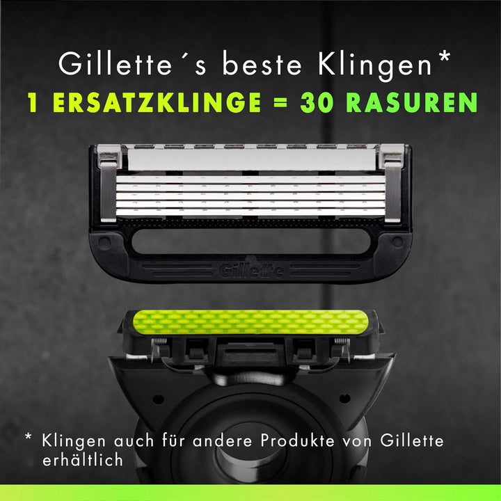 Gillette Labs Rasierer Herren mit Reinigungselement, Nassrasierer Männer Champion Gold Edition — Ink