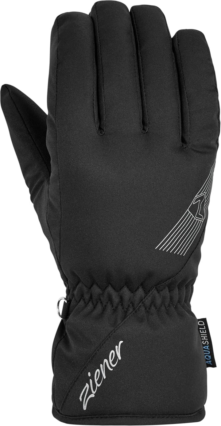 Ziener Damen Korena Ski-Handschuhe/Wintersport | wasserdicht, atmungsaktiv 6.5 Schwarz, 6.5 Schwarz