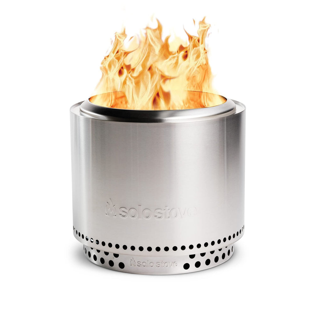 Solo Stove Feuerschale „Bonfire“ 1.0 - Outdoor-Kamin aus Edelstahl, mit Standfuss, raucharm - Tragba