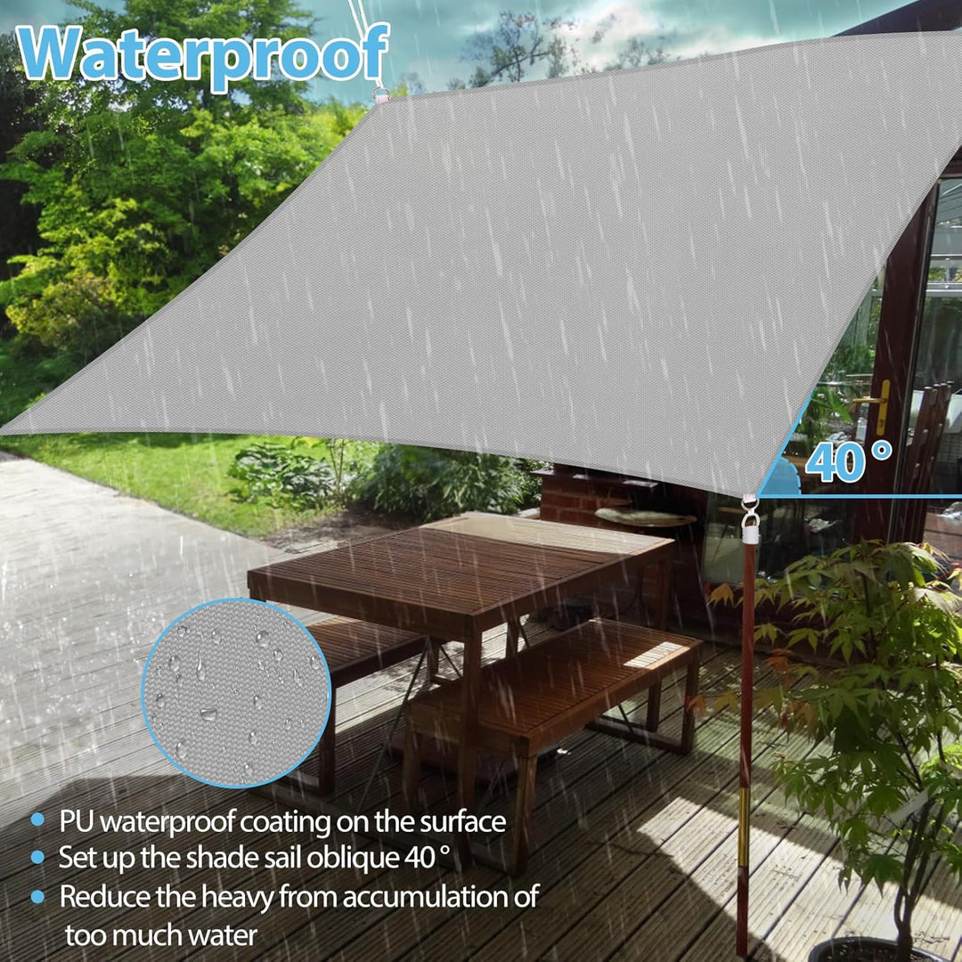 Sonnensegel 3x4m, Sonnenschutz Wasserdicht Windschutz Sonnensegel UV Schutz 99% Sunsegel mit Ösen Sc