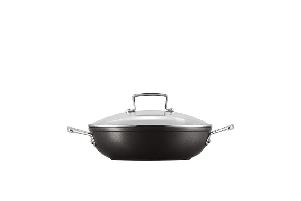 Le Creuset Aluminium-Antihaft Profipfanne mit Deckel, Ø 24 cm, Für alle Herdarten inkl. Induktion ge