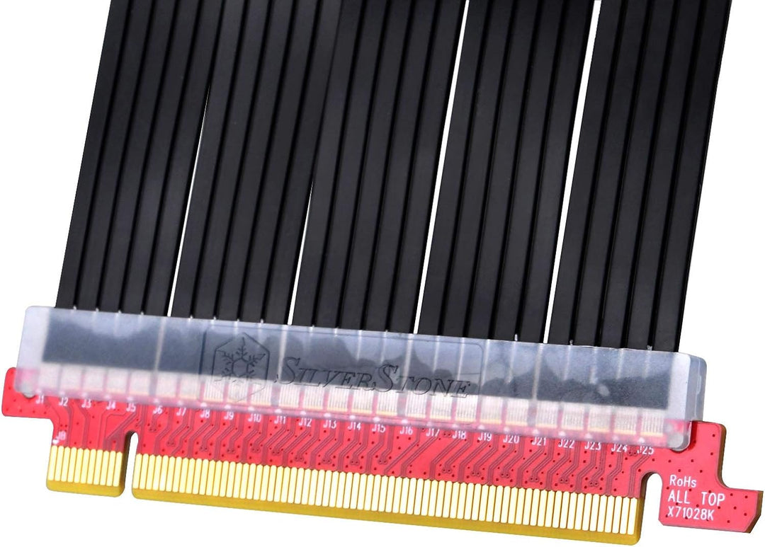 SilverStone SST-RC04B-400 - Premium Flexibles Riser-Flachbandkabel PCI-E x16 Gen 3.0 , EMI-Abschirmu