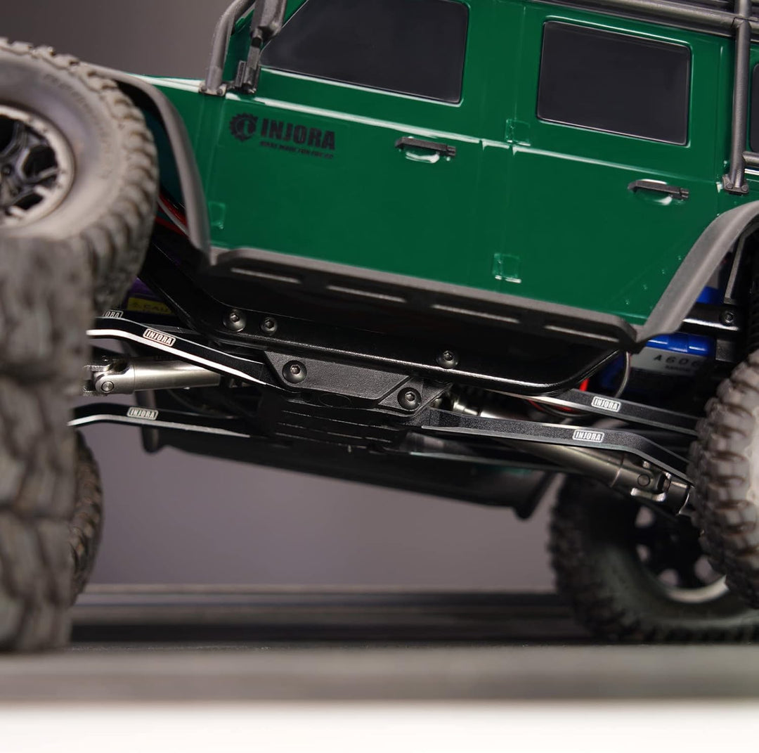 INJORA Hohe Clearance Links CNC Aluminium Link für 1/18 TRX4M Upgrade RC Crawler, Schwarz, Schwarz