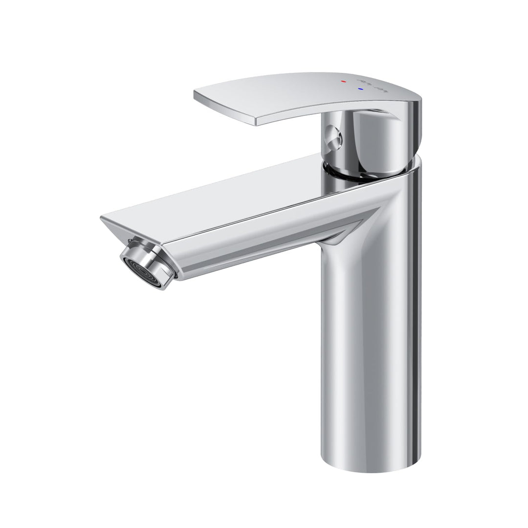 AM.PM Play Einhebel-Waschtischarmatur, Wasserhahn Bad Chrom für Waschbecken, Höhe 147mm, Einhandmisc
