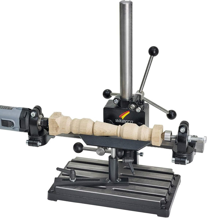 WABECO Bohrständer Fräsständer BF1240 mit Bohr-Frästisch vertikal/horizontal Säule 500 Ausleger 350