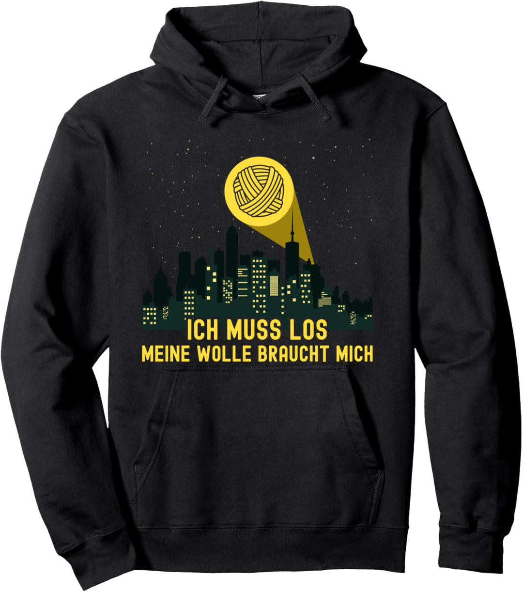 Wolle Signal Häkeln Handarbeit Schneiderin Lustiger Spruch Pullover Hoodie