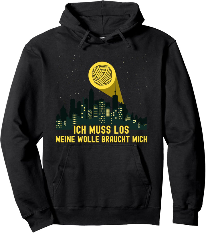 Wolle Signal Häkeln Handarbeit Schneiderin Lustiger Spruch Pullover Hoodie