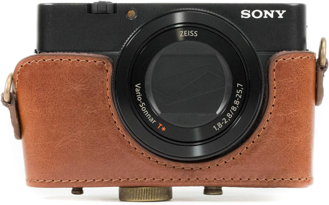 MegaGear MG875 Sony Cyber-shot DSC-RX100 VI, DSC-RX100 V, DSC-RX100 IV Ever Ready Echtleder Kamerata