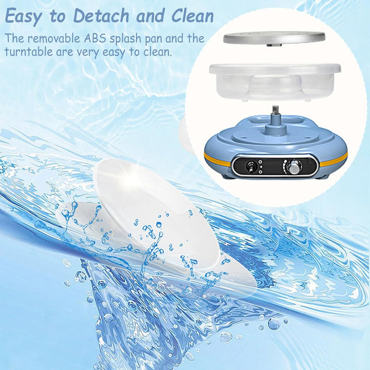 Mini Töpferscheibe Set 12cm Drehteller mit Zwei-Wege-Rotation & Einstellbarer Geschwindigkeit,Elektr