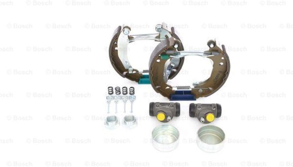 Bremsbackensatz KIT SUPERPRO Hinten von Bosch Ø 180 mm vormontiert mit Zubehör (0 204 114 028) Brems