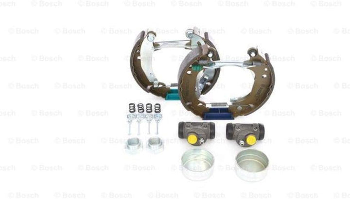 Bremsbackensatz KIT SUPERPRO Hinten von Bosch Ø 180 mm vormontiert mit Zubehör (0 204 114 028) Brems
