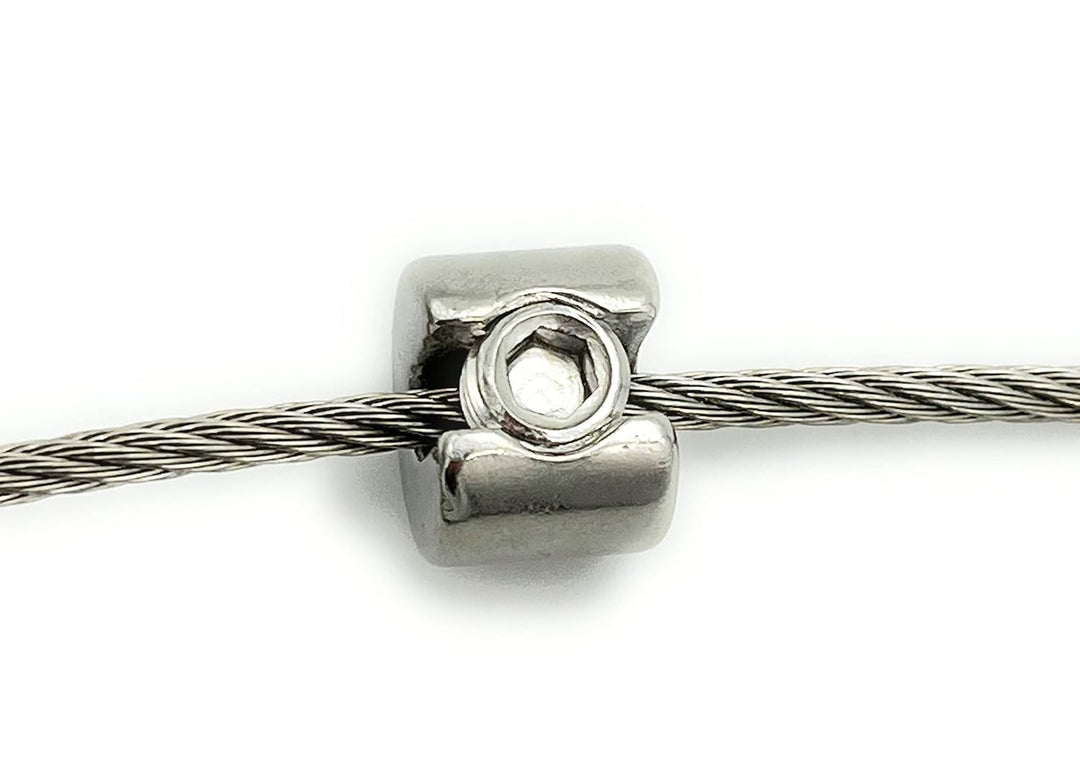 Klemmstopper Stoppklemme Edelstahl V4A | Drahtseil Ø 4mm | 10 Stück | Grösse und Menge WÄHLBAR | Dra