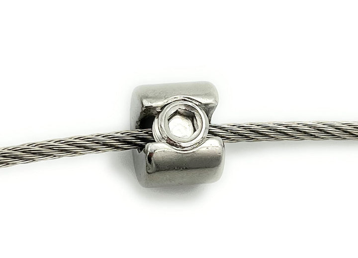 Klemmstopper Stoppklemme Edelstahl V4A | Drahtseil Ø 4mm | 10 Stück | Grösse und Menge WÄHLBAR | Dra
