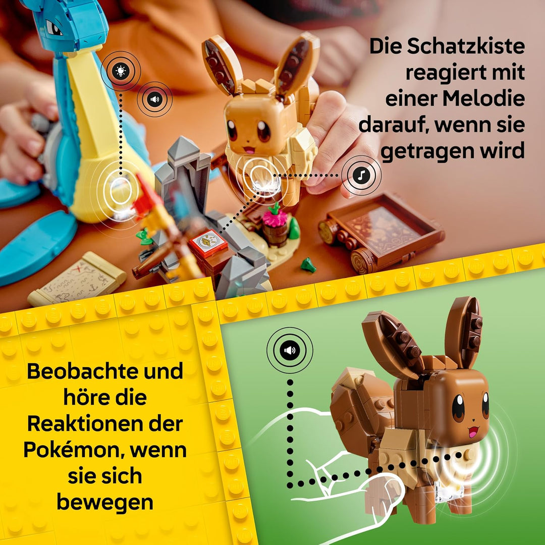 LEGO Pokémon SMART Play: Evoli und Lapras auf Schatzsuche - kompatibles interaktives Spielset mit 3