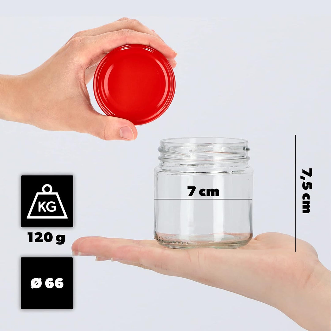 KADAX Kleine Einmachgläser 200 ml, Marmeladengläser, fi66 mm, Minigläser für Honig und Gewürze, Luft