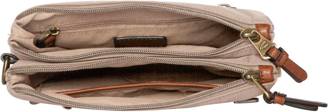camel active bags Bari Damen Umhängetasche Crossbody Bag Klein Beige Beige 22 x 5 x 15, Beige 22 x 5