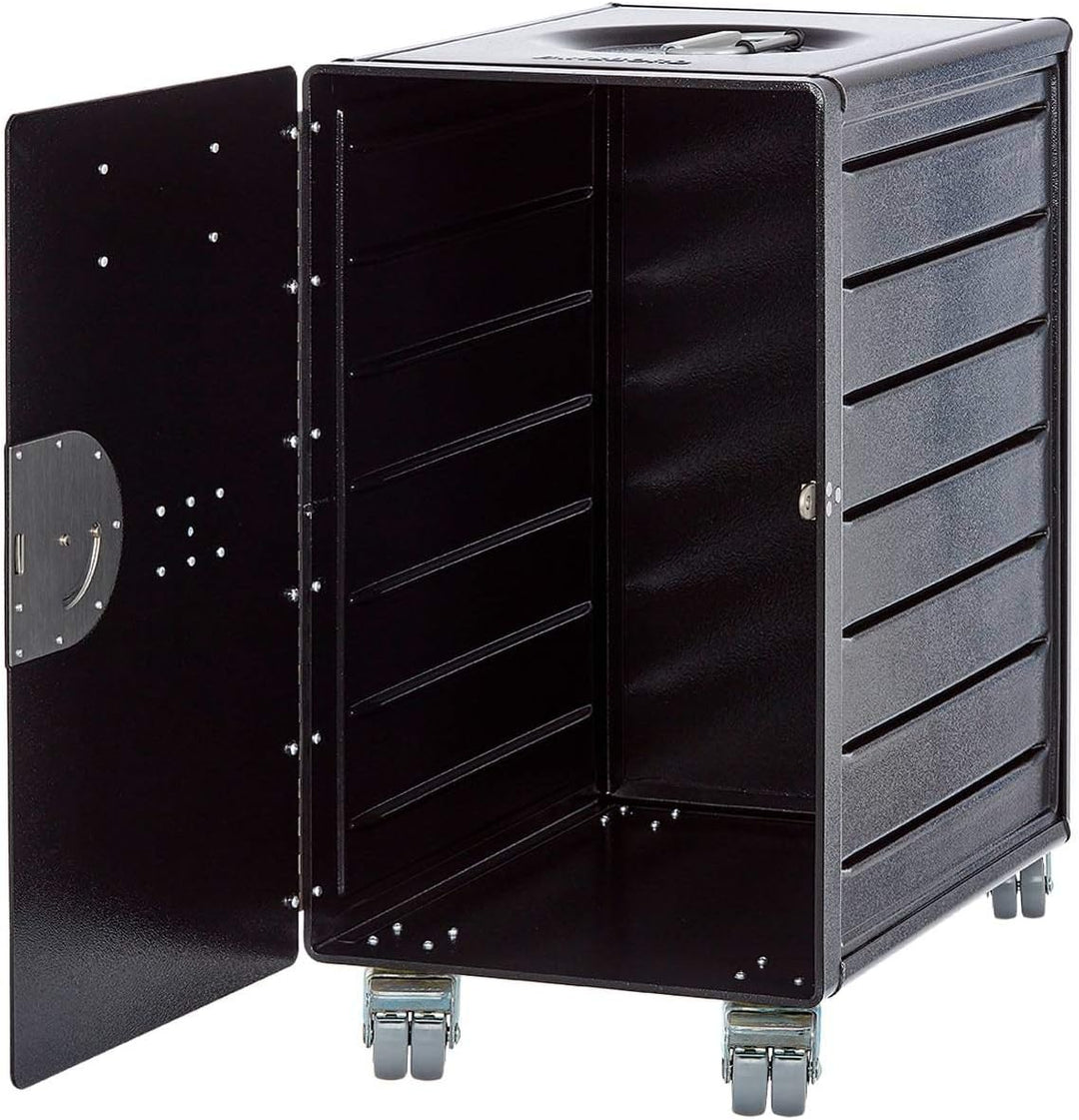 VanDeBord Bord Box XL mit Rollen Schwarz, grosser Rollcontainer, original Flugzeugmöbel aus der Luft
