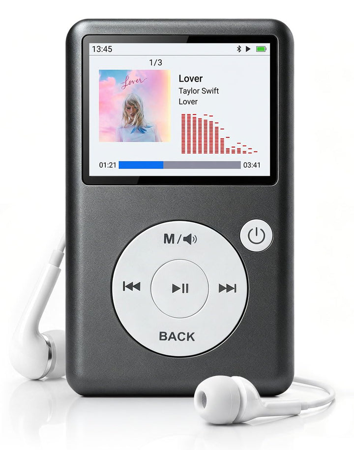 MP3 Player Bluetooth 5.3 mit Video, Hörbüchern, FM Radio und Touch Wheel