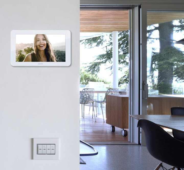 VIMAR K40936 Videosprechenalagen-Set enthält Freisprech-Touchscreen-Videohaustelefon LCD 7in, 2-Tast