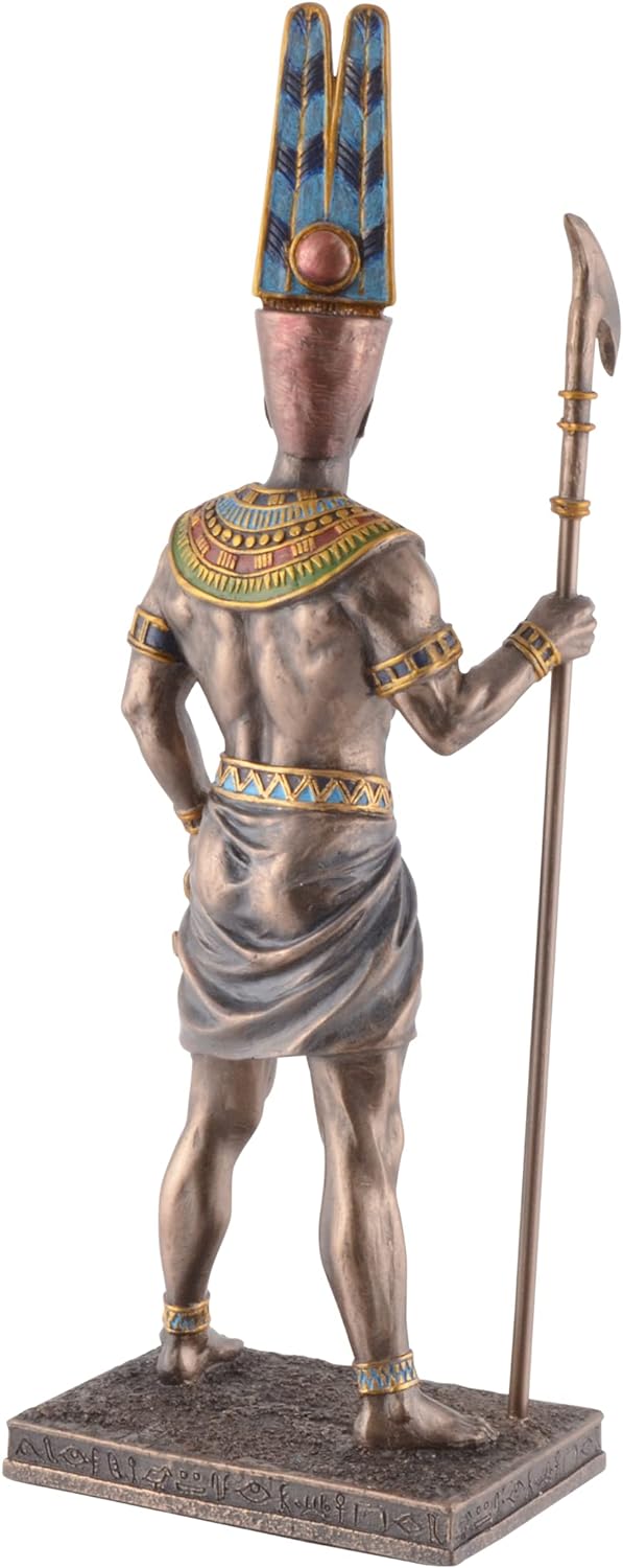Ägyptischer Gott Amun-Re mit Stab - bronziert und coloriert by Veronese